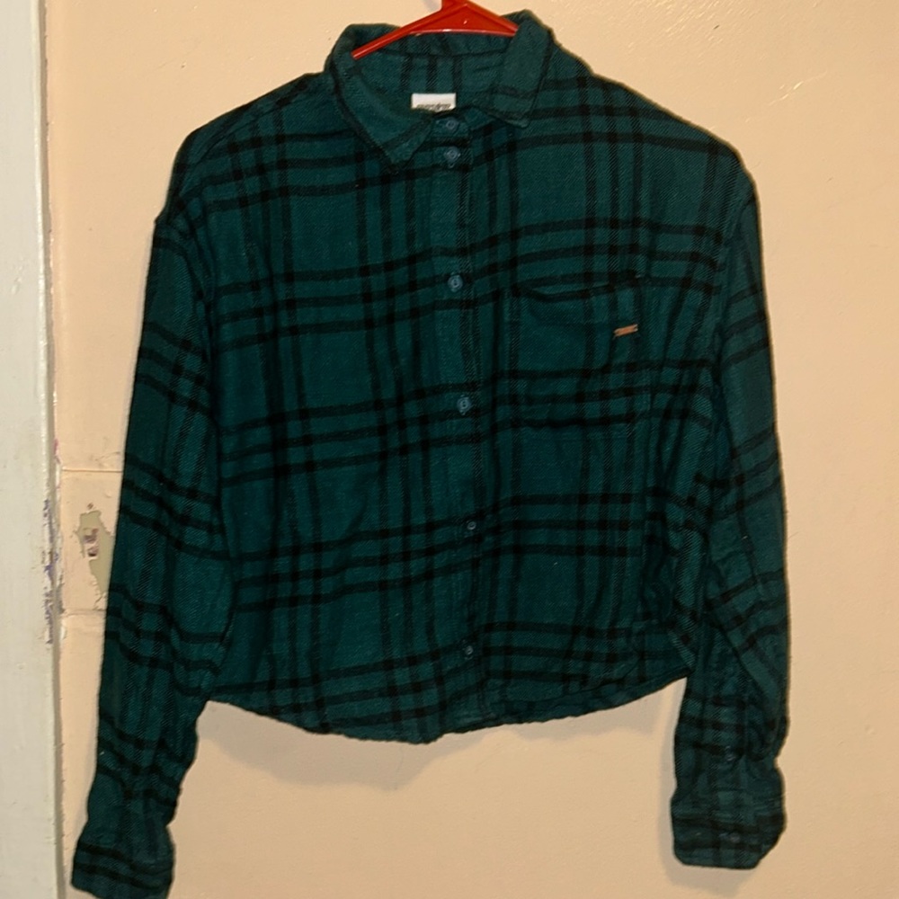 Flannel green & black